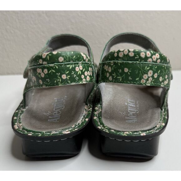 Alegria Beckie Sandals Size 38 8 8.5 Green Acres Floral Leather Platform Shoe - Picture 7 of 11